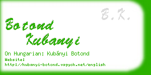 botond kubanyi business card