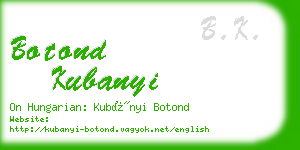 botond kubanyi business card